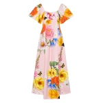 Borgo de Nor Gracie Taffeta Maxi Dress Juayua Pink Borgo de Nor