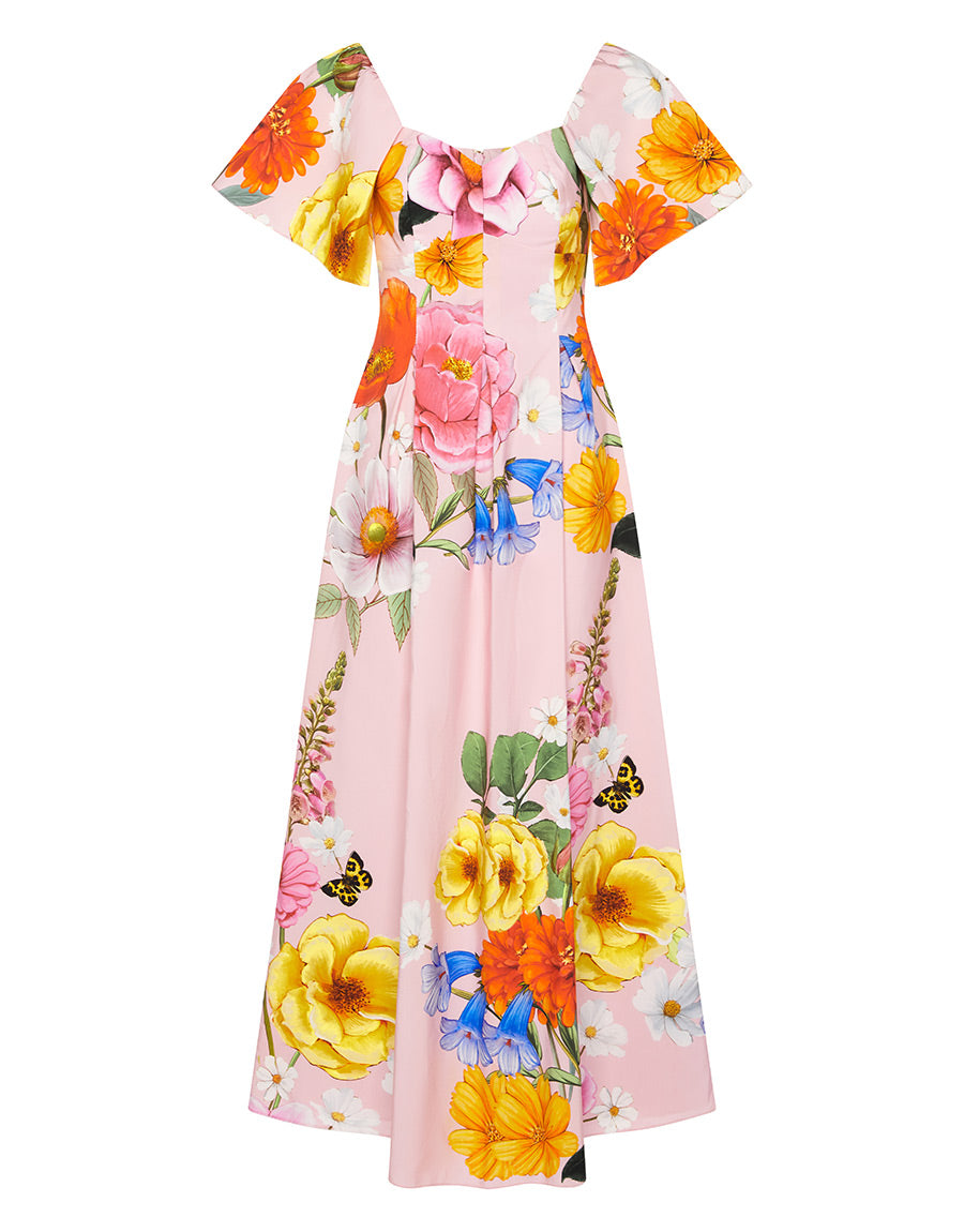 Borgo de Nor Gracie Taffeta Maxi Dress  Juayua Pink