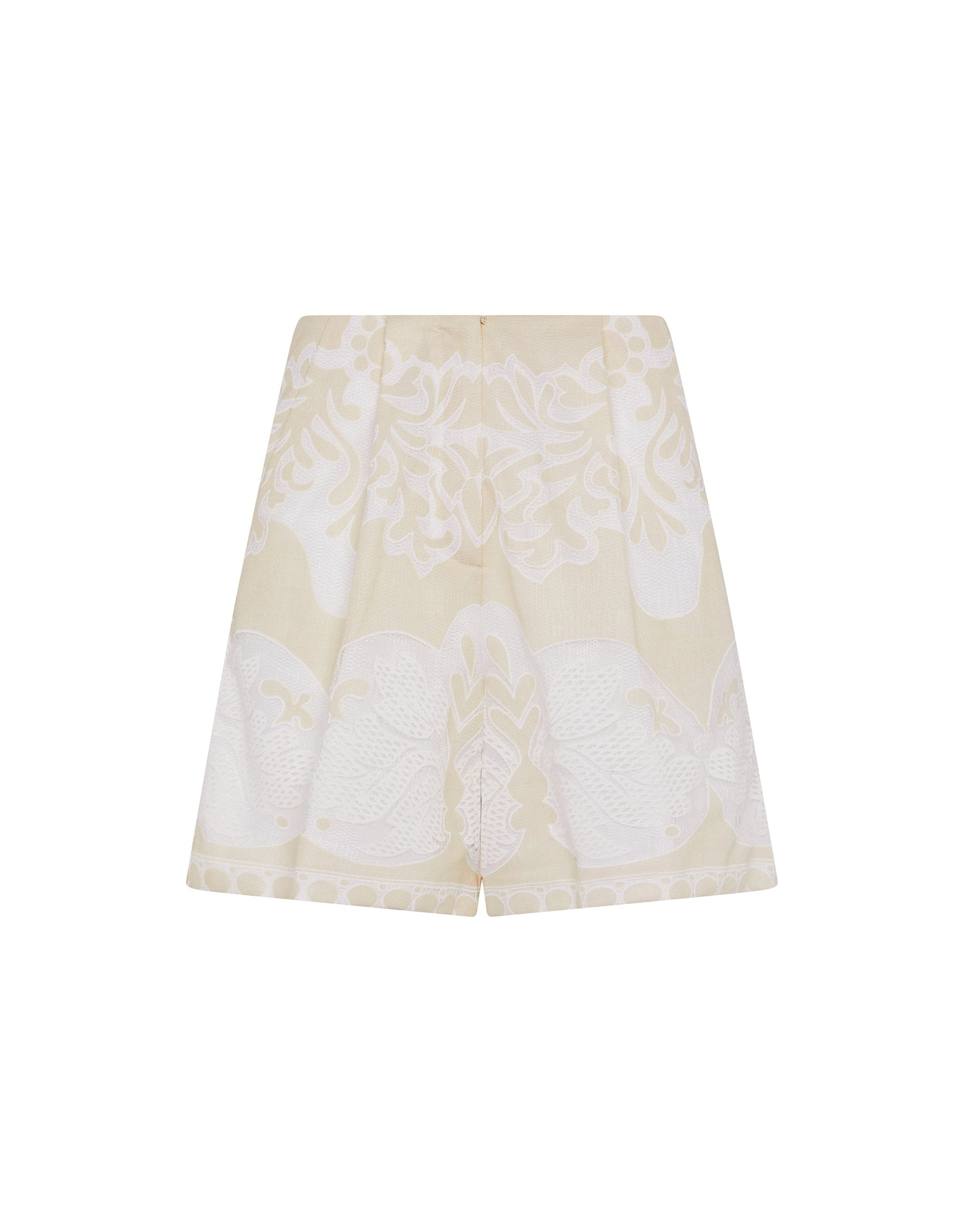 Borgo de Nor Gwen Raschel Shorts Beige White Lace Borgo de Nor
