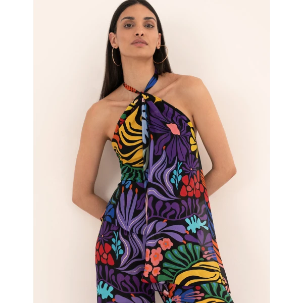 Halia Crepe Trouser  Sea Sunbath Black - Image 6