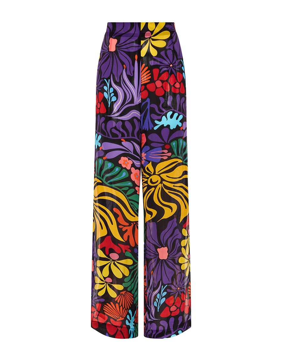 Borgo de Nor Halia Crepe Trouser  Sea Sunbath Black