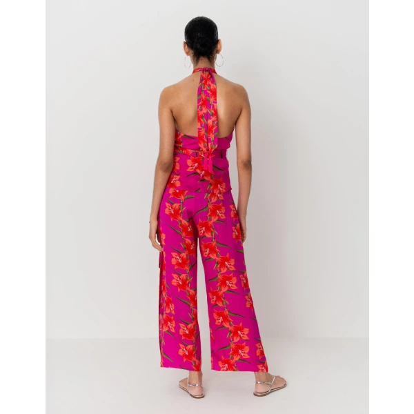 Halia Hammered Satin Trouser  Lily Fuchsia - Image 5