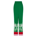 Borgo de Nor Havana Crepe Trouser Geo Flower Green Borgo de Nor