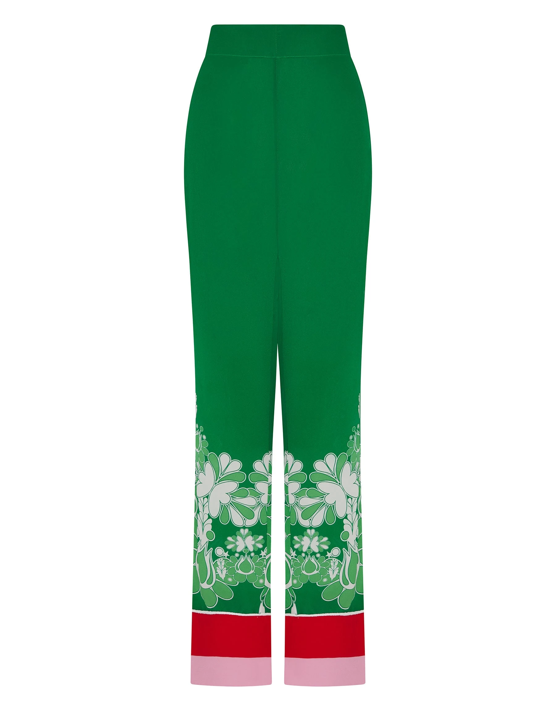 Borgo de Nor Havana Crepe Trouser Geo Flower Green Borgo de Nor