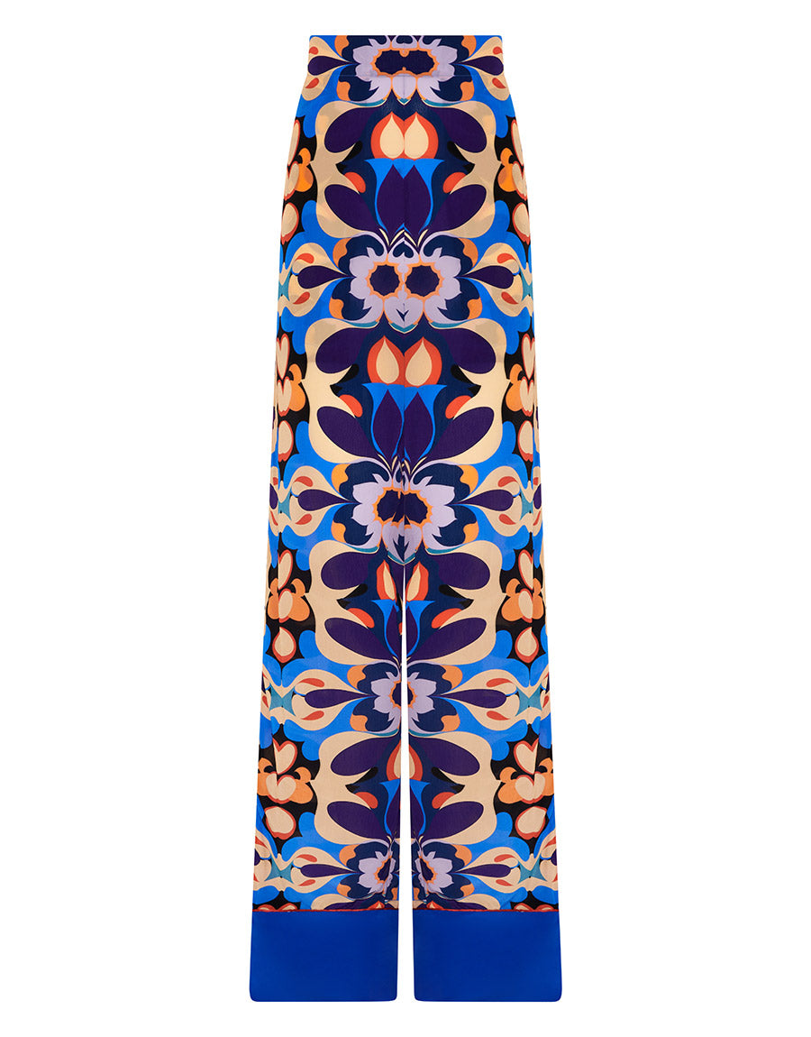 Borgo de Nor Havana Crepe Trouser  Seventies Blue