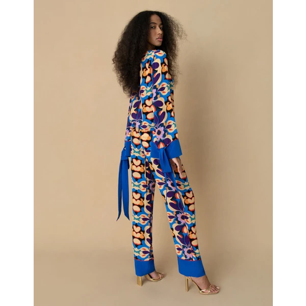 Honey Crepe Top  Seventies Blue - Image 5