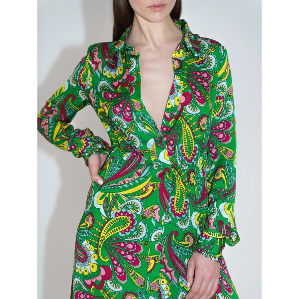 Jacqueline Crepe Shirt Maxi Dress - Image 5