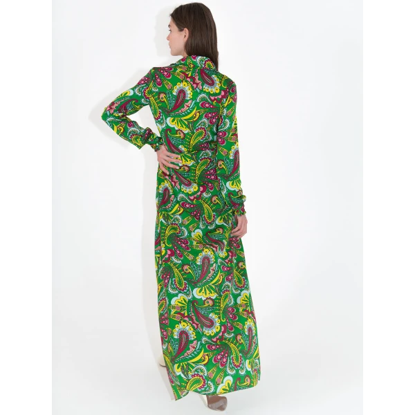 Jacqueline Crepe Shirt Maxi Dress - Image 6