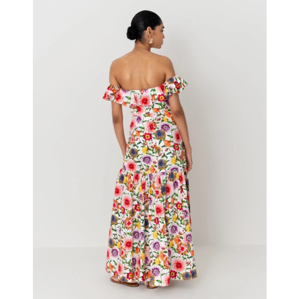 Jazella Cotton Maxi Dress  Summer Garden Pink - Image 5