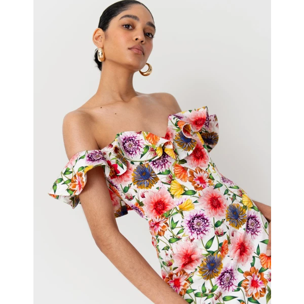 Jazella Cotton Maxi Dress  Summer Garden Pink - Image 6