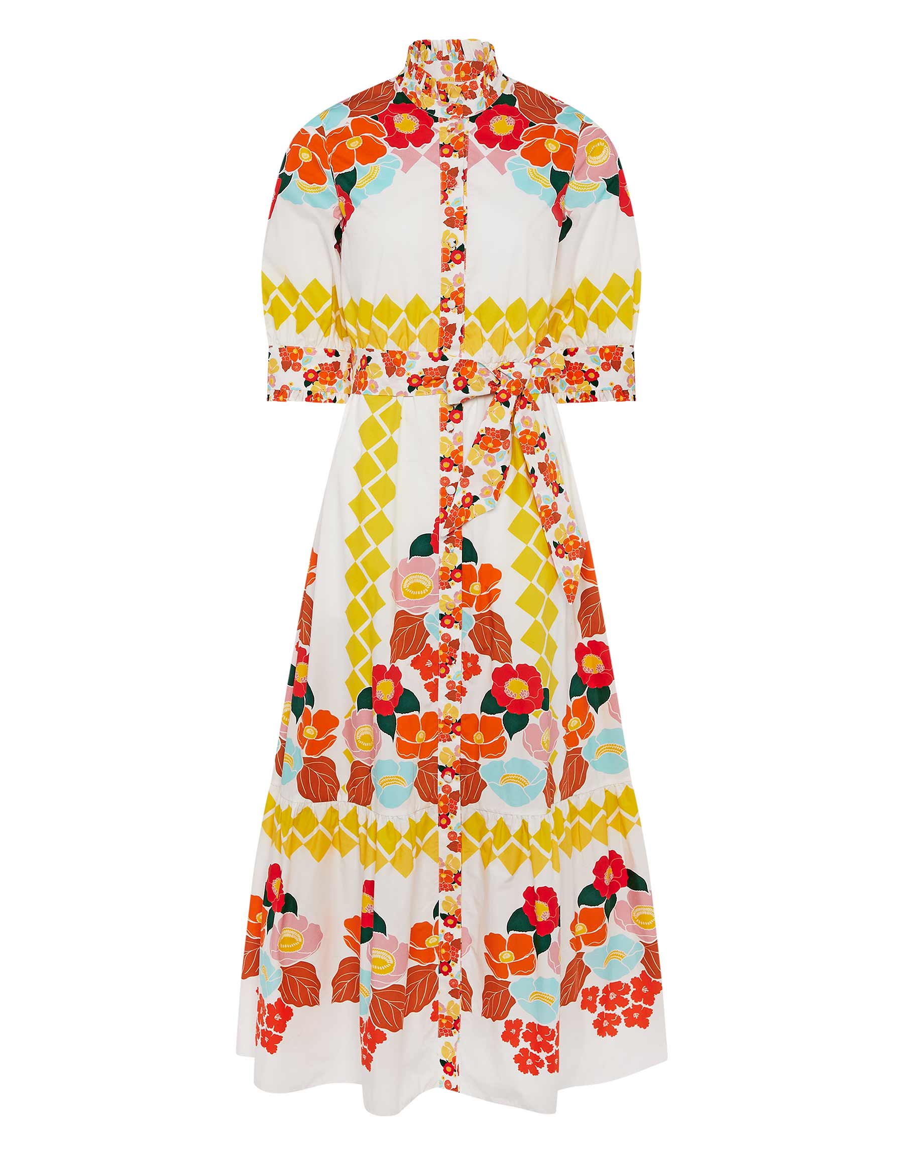Borgo de Nor Marni Midi Dress  Astro Flowers White