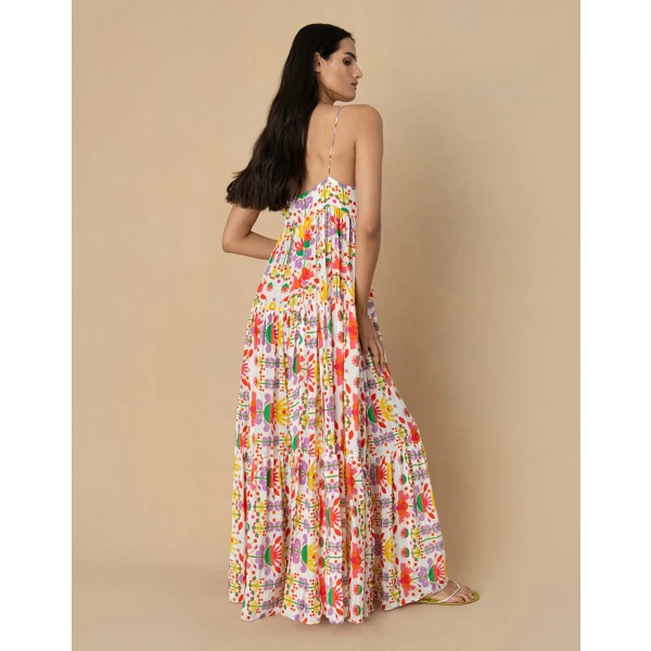 Merle Crepe Maxi Dress  Avatar White - Image 6