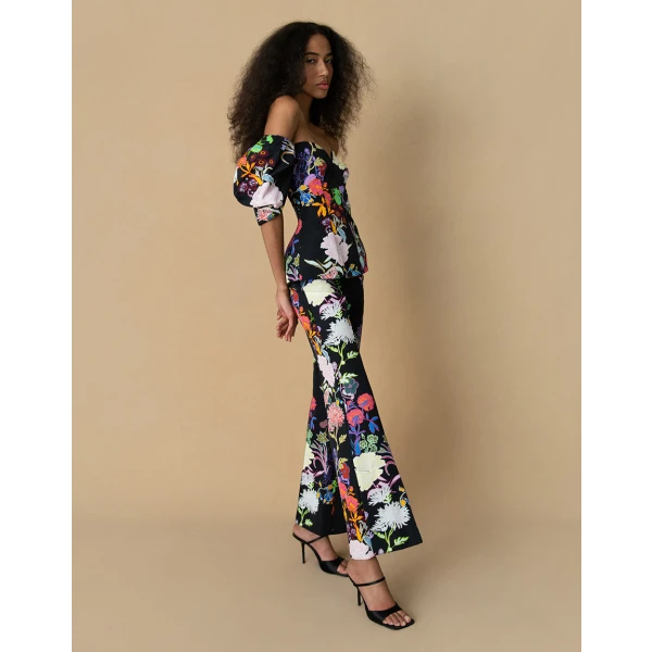 Morgan Taffeta Trouser  Jardin Black - Image 4