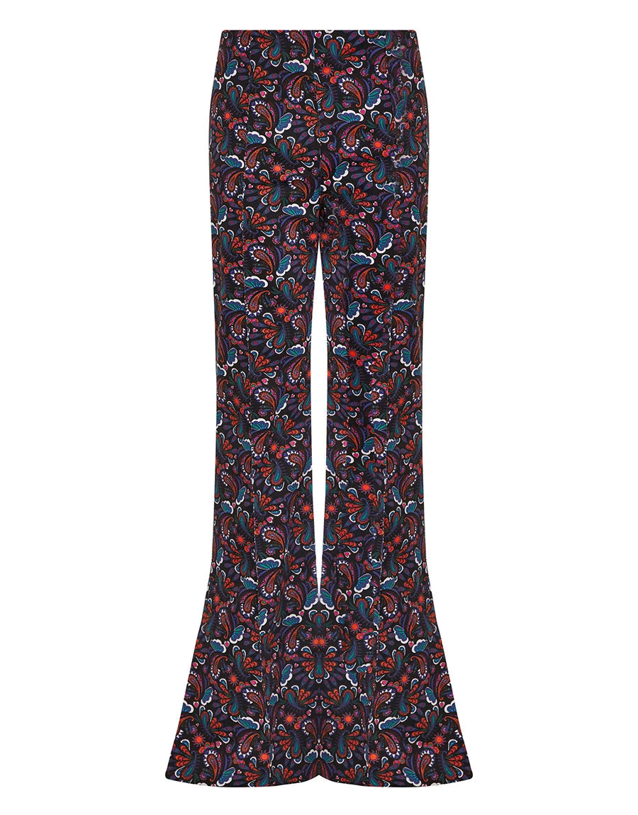 Borgo de Nor Morgan Twill Trouser Black Paisley Borgo de Nor
