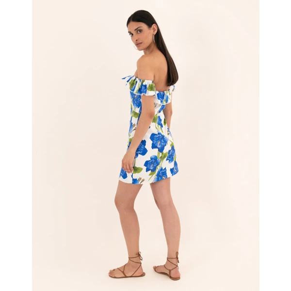 Nalani Cotton Mini Dress  Sugar Tip White - Image 4