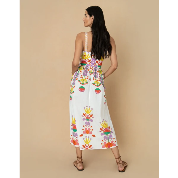 Ninet Cotton Midi Dress  Avatar White - Image 6