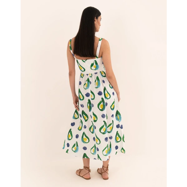 Ninet Linen Midi Dress  Cala Green - Image 5