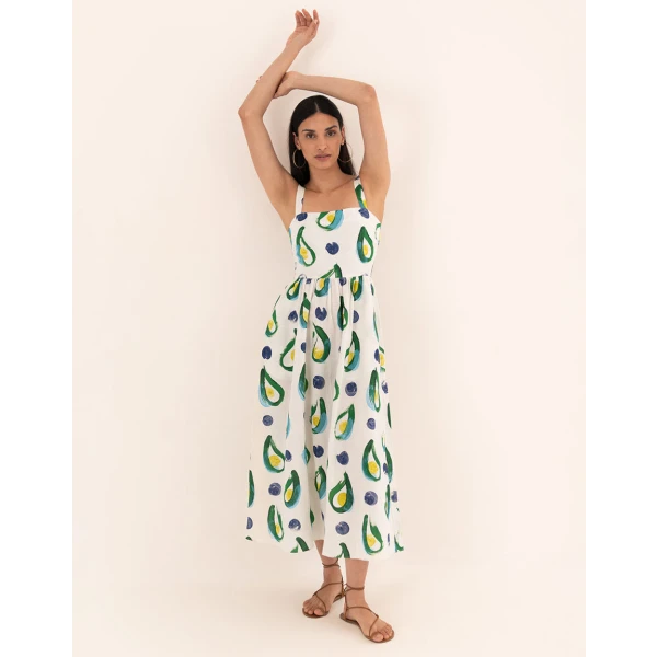 Ninet Linen Midi Dress  Cala Green - Image 6