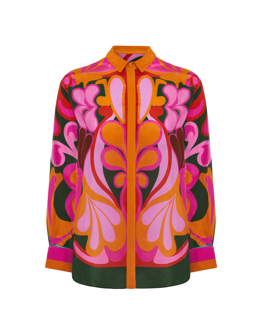 Borgo de Nor Nova Crepe Shirt  Seventies