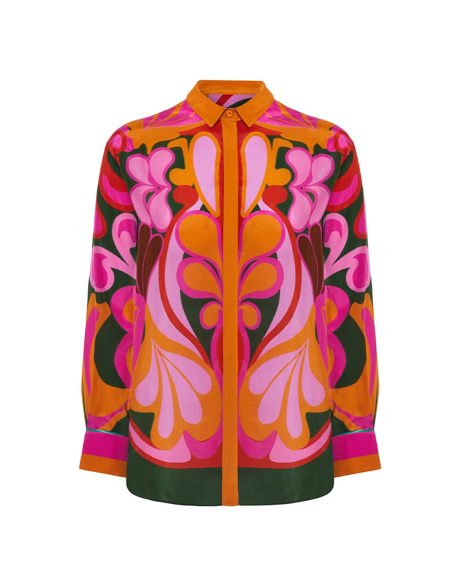 Borgo de Nor Nova Crepe Shirt Seventies Borgo de Nor