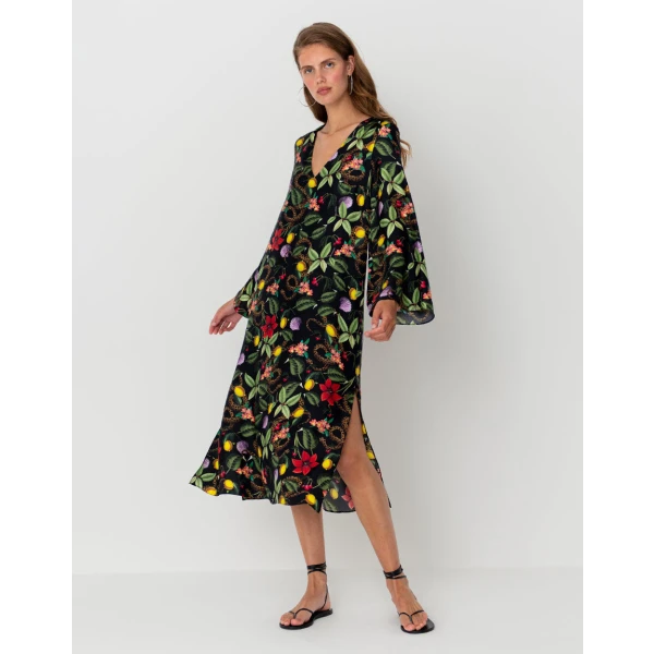 Phoenix Twill Midi Dress  Galindo Black - Image 4