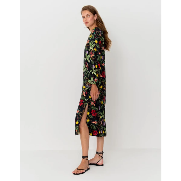 Phoenix Twill Midi Dress  Galindo Black - Image 5