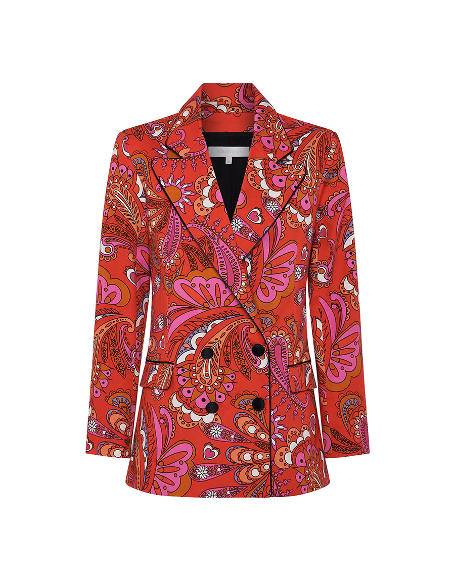 Borgo de Nor Quinn Cotton Jacket  Rhapsody Red