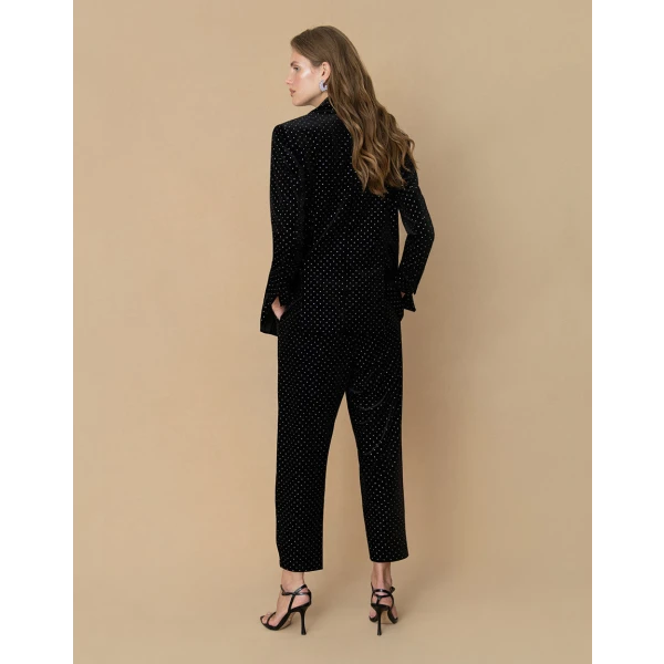 Raven Velvet Trouser  Crystal Black - Image 6