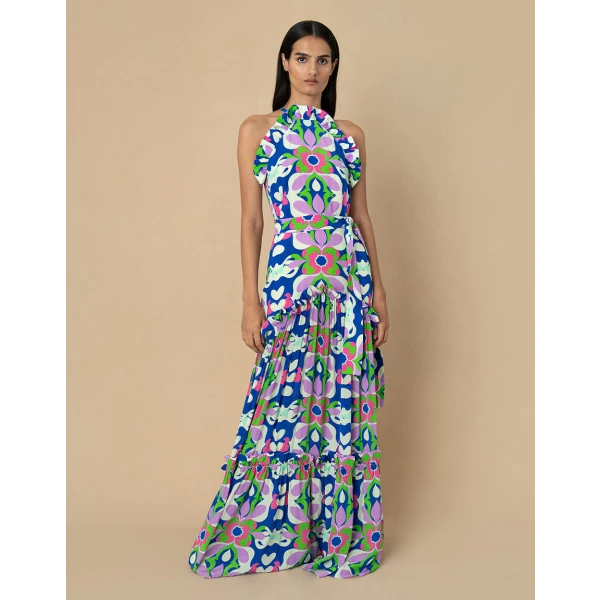 Tatiana Crepe Maxi Dress  Seventies Pink - Image 4
