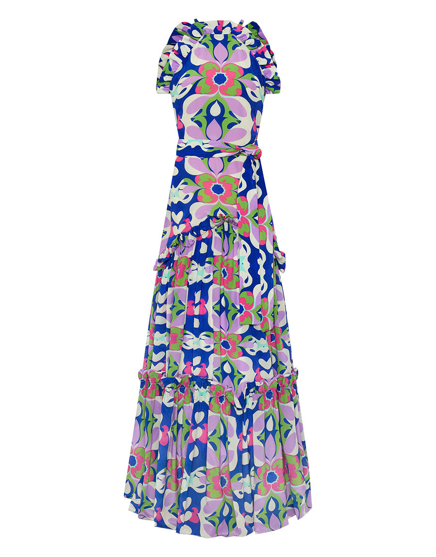 Borgo de Nor Tatiana Crepe Maxi Dress  Seventies Pink