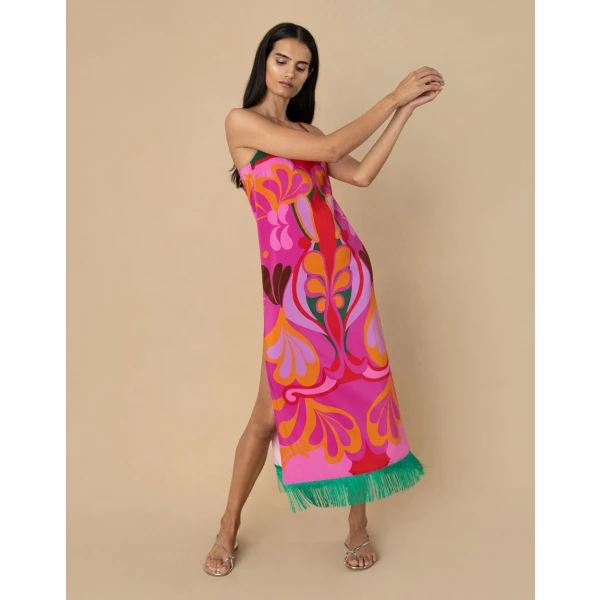 Thalai Crepe Midi Dress  Seventies - Image 4