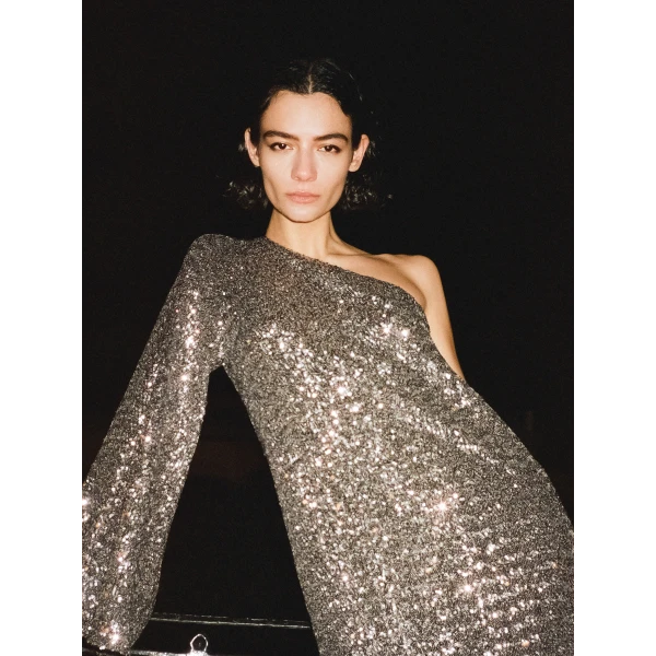 Vida Sequin One Shoulder Mini Dress - Image 6