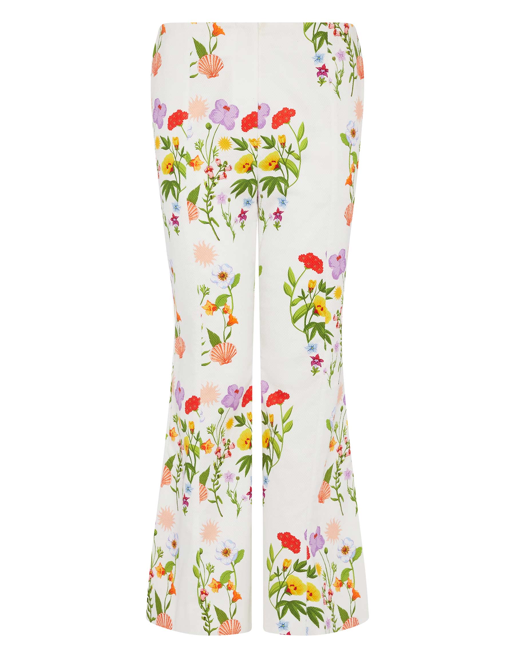 Borgo de Nor Yves Pique Trousers  Terrazo Flower White