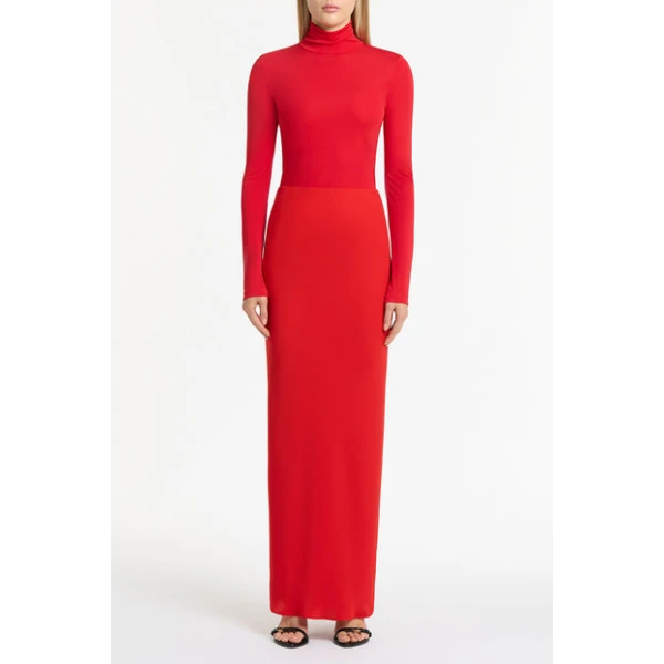 Red Matte Jersey Skivvy - Image 2
