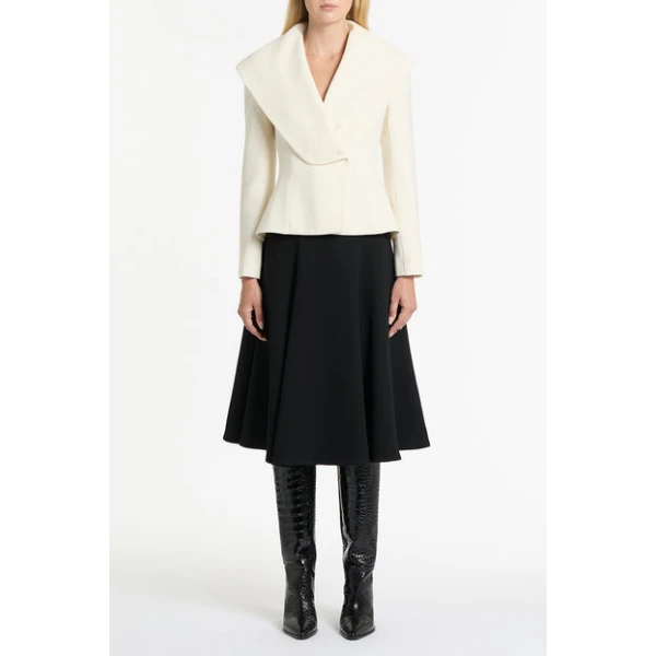 Ivory Crepe Mantello Jacket - Image 2