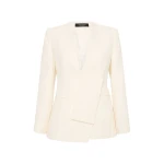 Ivory Crepe Striscia Blazer