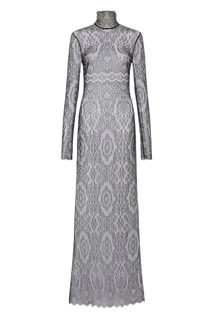 Carla-Zampatti-1341865_nobg Black Chantilly Lace Sleeved Gown - Image 1