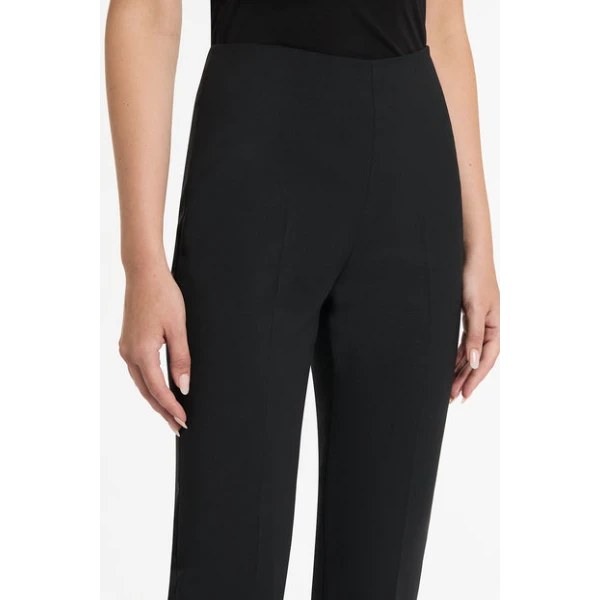 Black Double Wool Stretch Slim Pant - Image 5