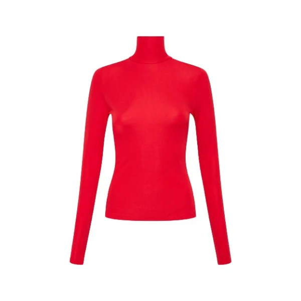 Red Matte Jersey Skivvy