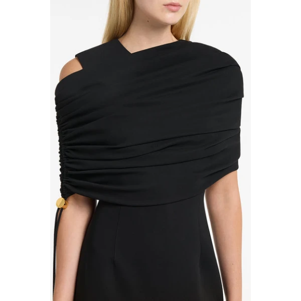Black Crepe Coulisse Shrug - Image 4