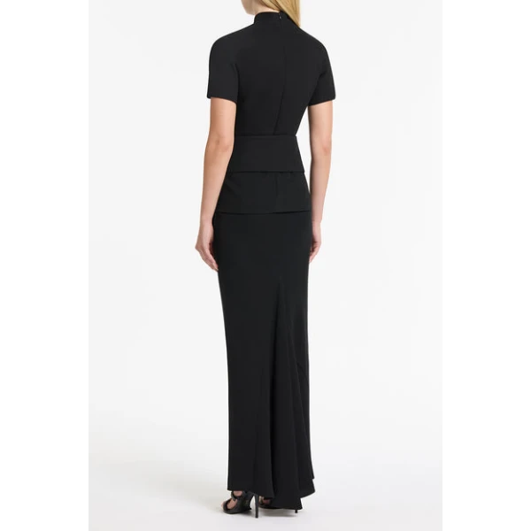 Black Crepe Fascia Top - Image 3