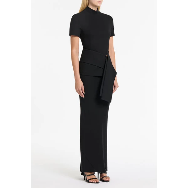 Black Crepe Fascia Top - Image 4