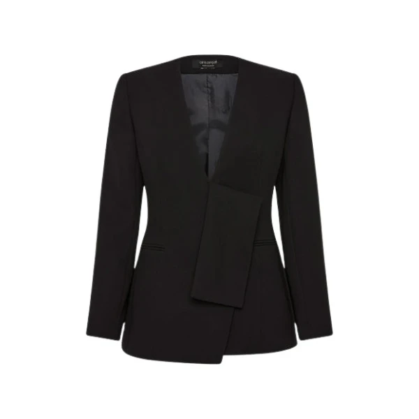 Black Crepe Striscia Blazer