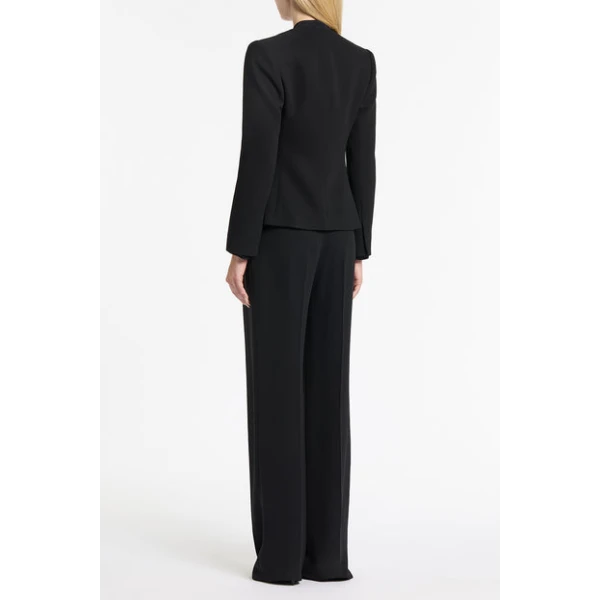 Black Crepe Striscia Jacket - Image 3