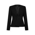 Black Crepe Striscia Jacket
