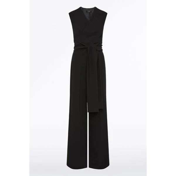 Black Crepe Striscia Jumpsuit - Image 5