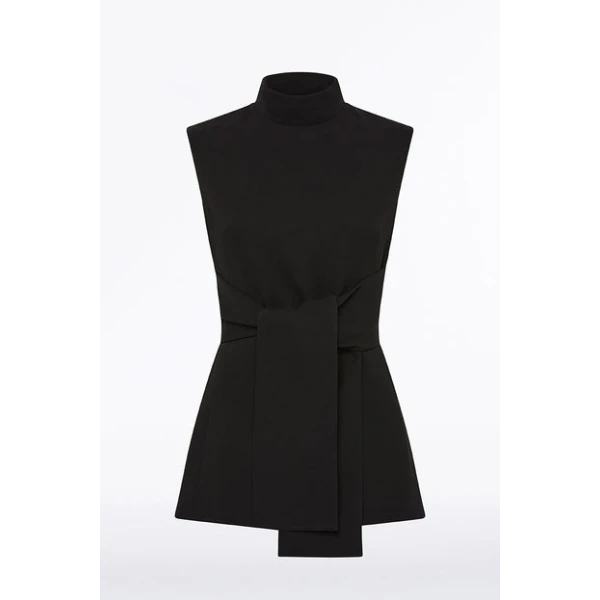 Black Crepe Striscia Polo - Image 5