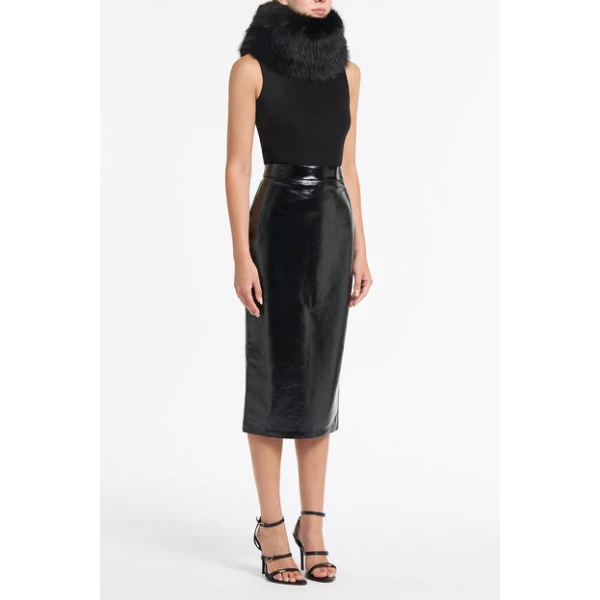 Black Faux Fur Manicotto - Image 4