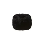 Black Faux Fur Manicotto