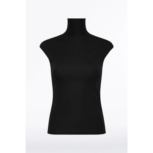 Black Matte Jersey Extended Polo - Image 5